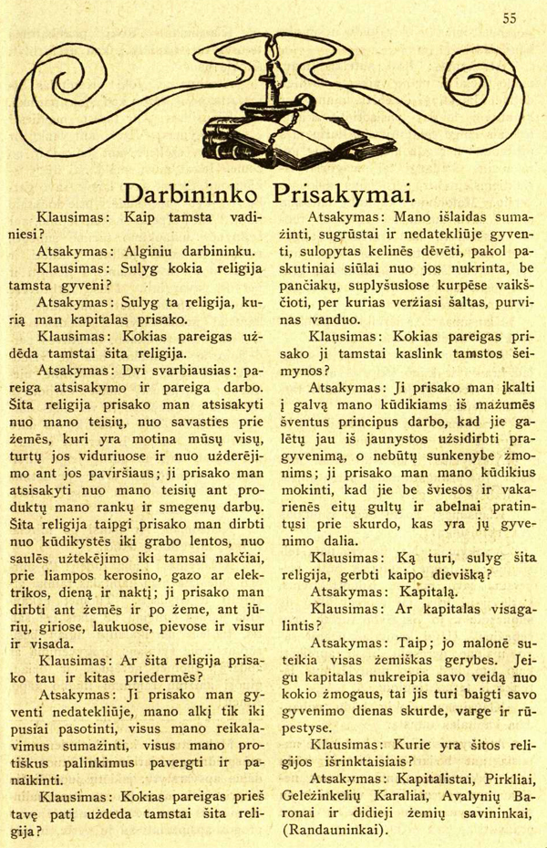 darbininko prisakymai