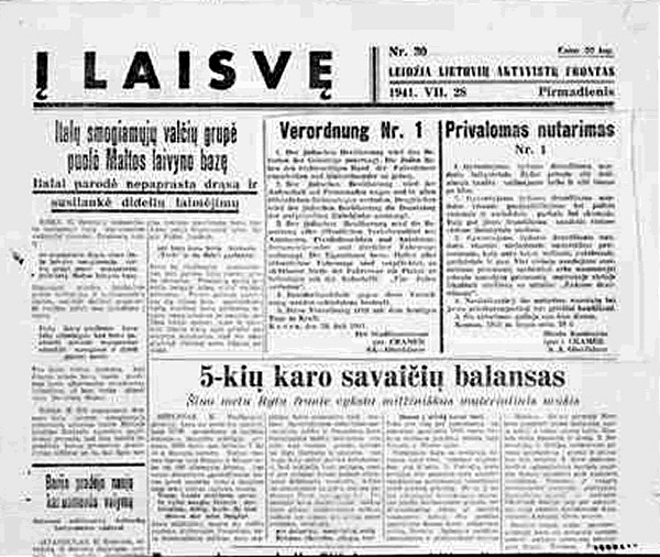 holokaustas lietuvoje laf isakymai zydams